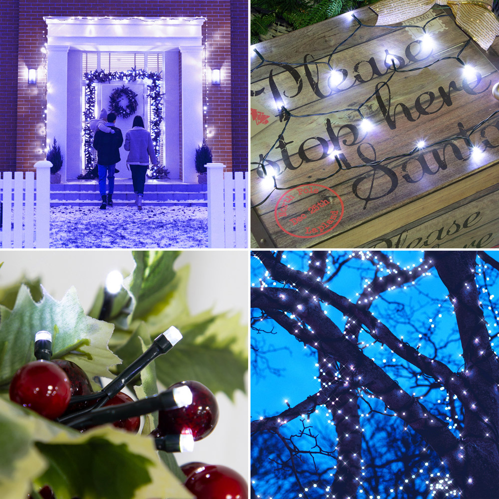 The Christmas Workshop 100 LED White String Light Image 5