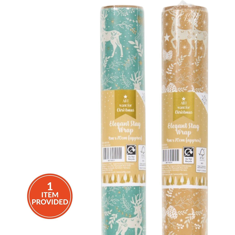 Elegant Stag Gift Wrap Image 2