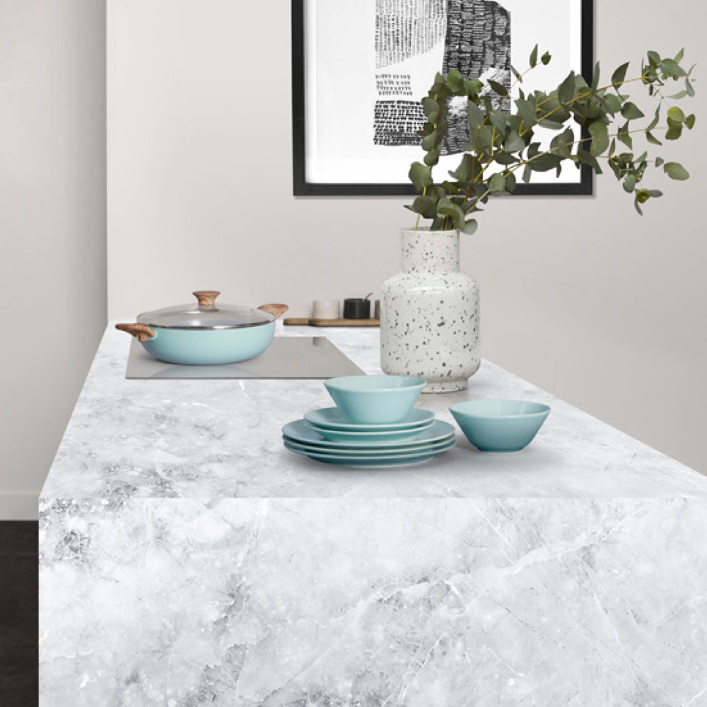 Zenith Marmo Treviso Laminate Kitchen Breakfast Bar 3000 x 950 x 12.5mm Image 5