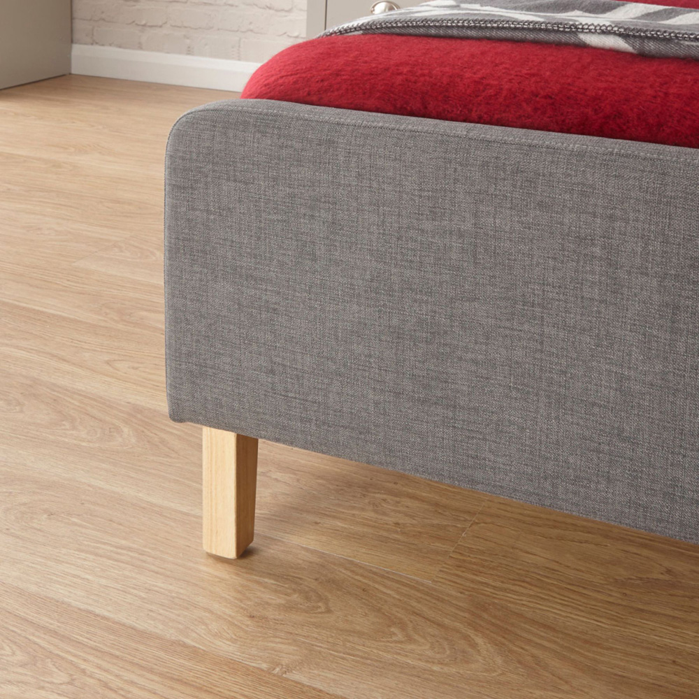 Home Source Ashbourne King Size Grey Bed Image 7