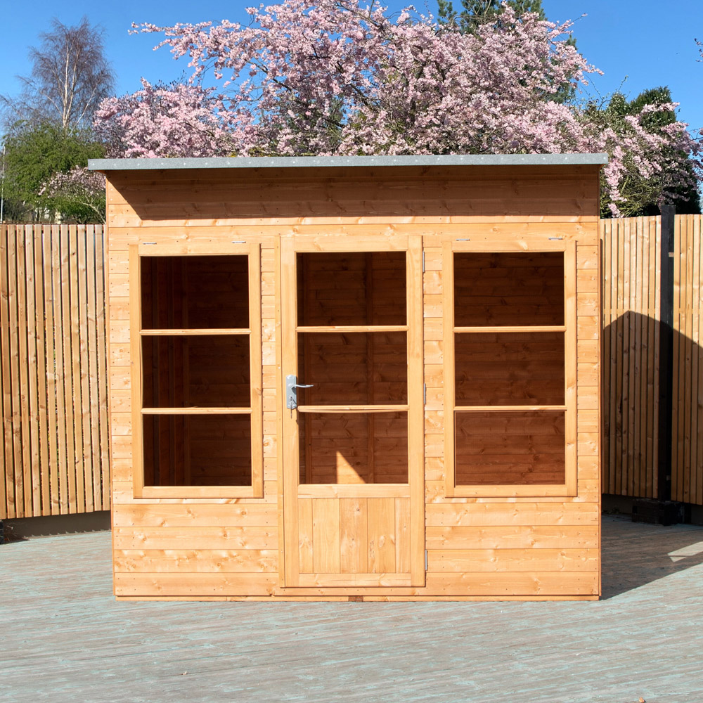 Shire Orchid Pine Wood Curved Roof 8 x 8ft Summerhouse Image 4