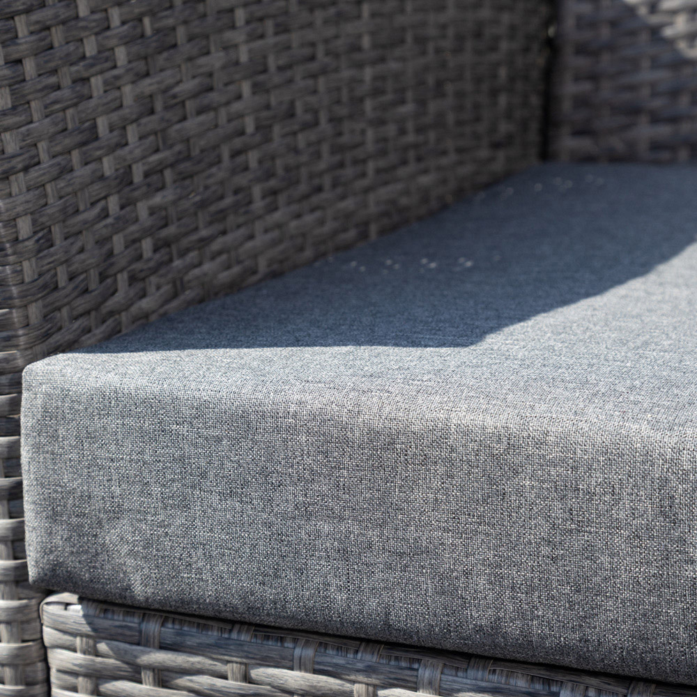 Artemis Home Covea 4 Seater Dark Grey Rattan Lounge Set with Cushion Image 2