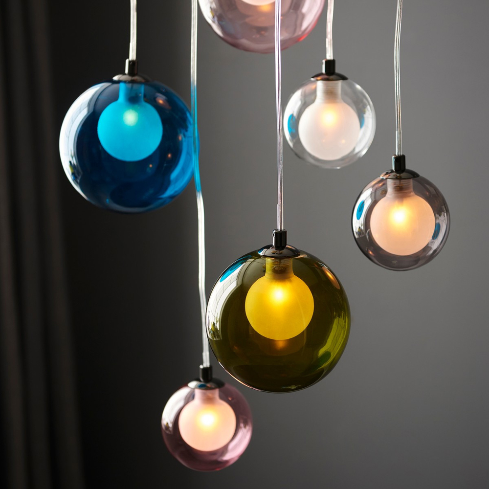 Merano Cagliari Glass Multi Coloured 12 Light Pendant Ceiling Lamp Image 6