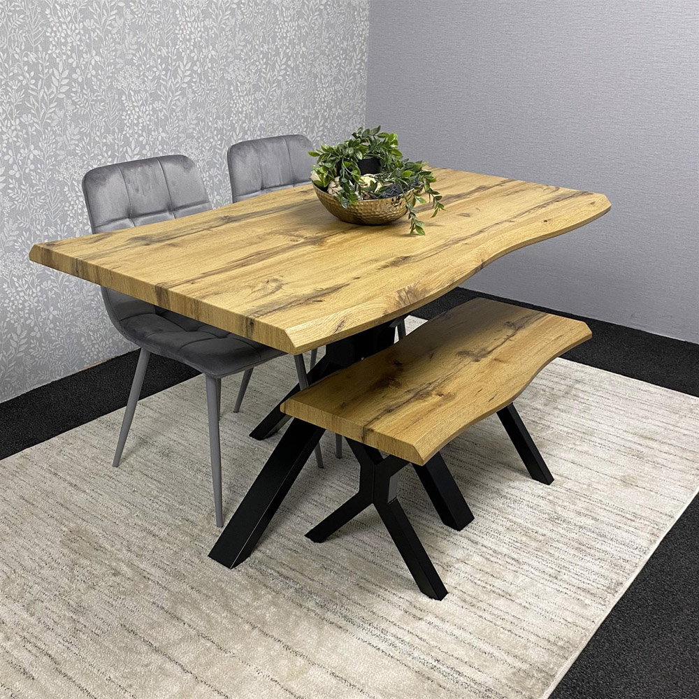 Kosy Koala 4 Seater Wooden Dining Set Grey Image 9