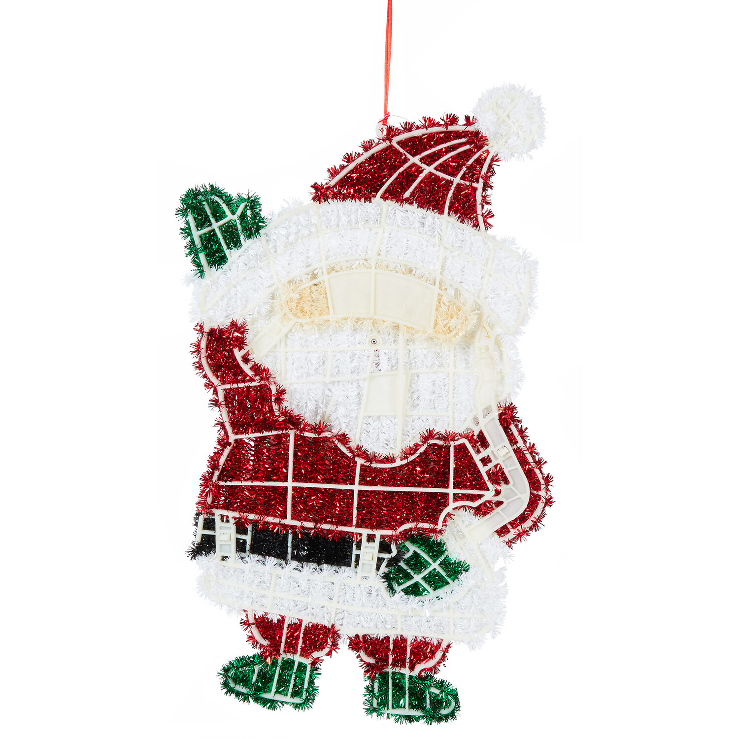 Christmas Santa Tinsel - Red Image 2
