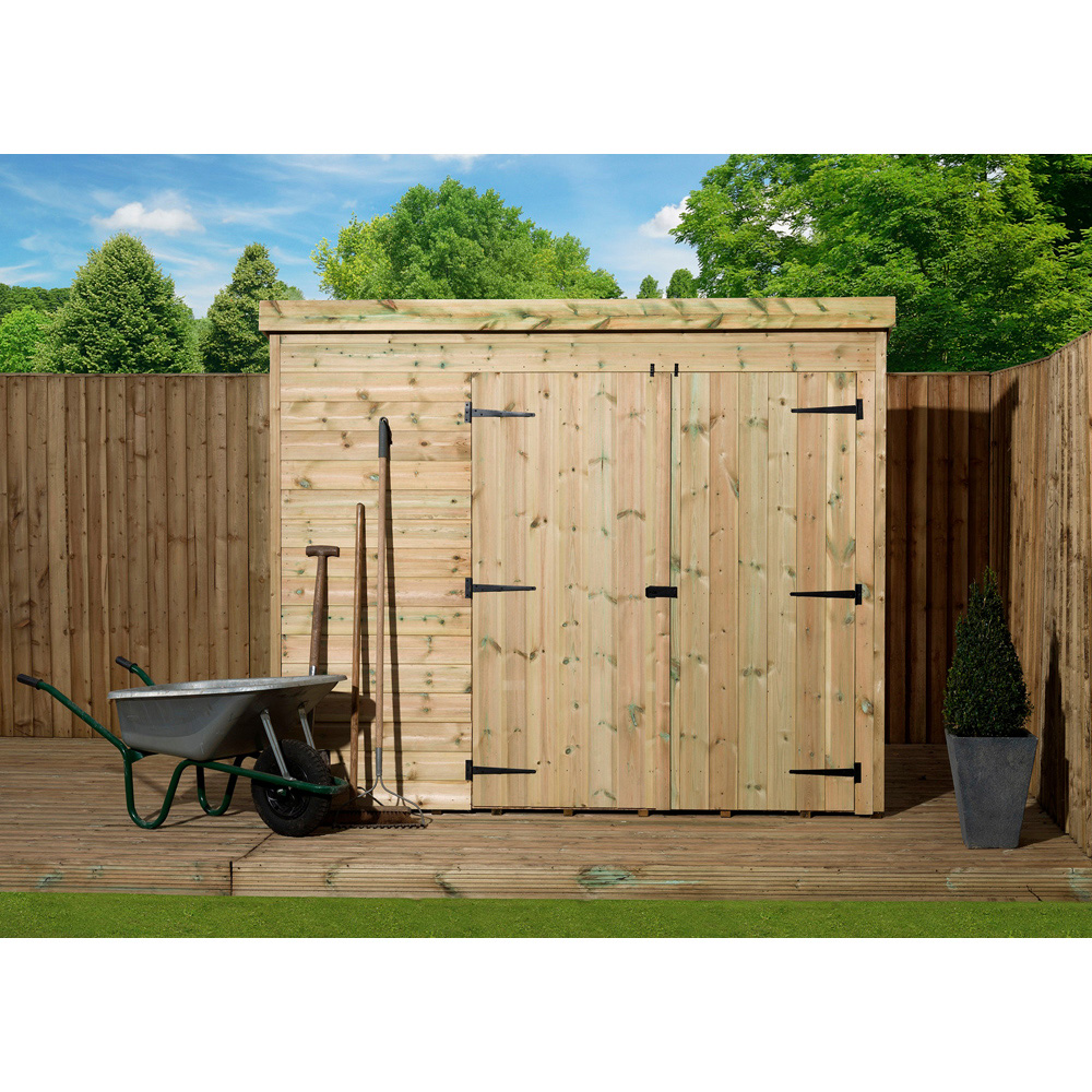 Empire Sheds 4000 8x 7ft Double Door Tongue and Groove Pent Garden Shed Image 3