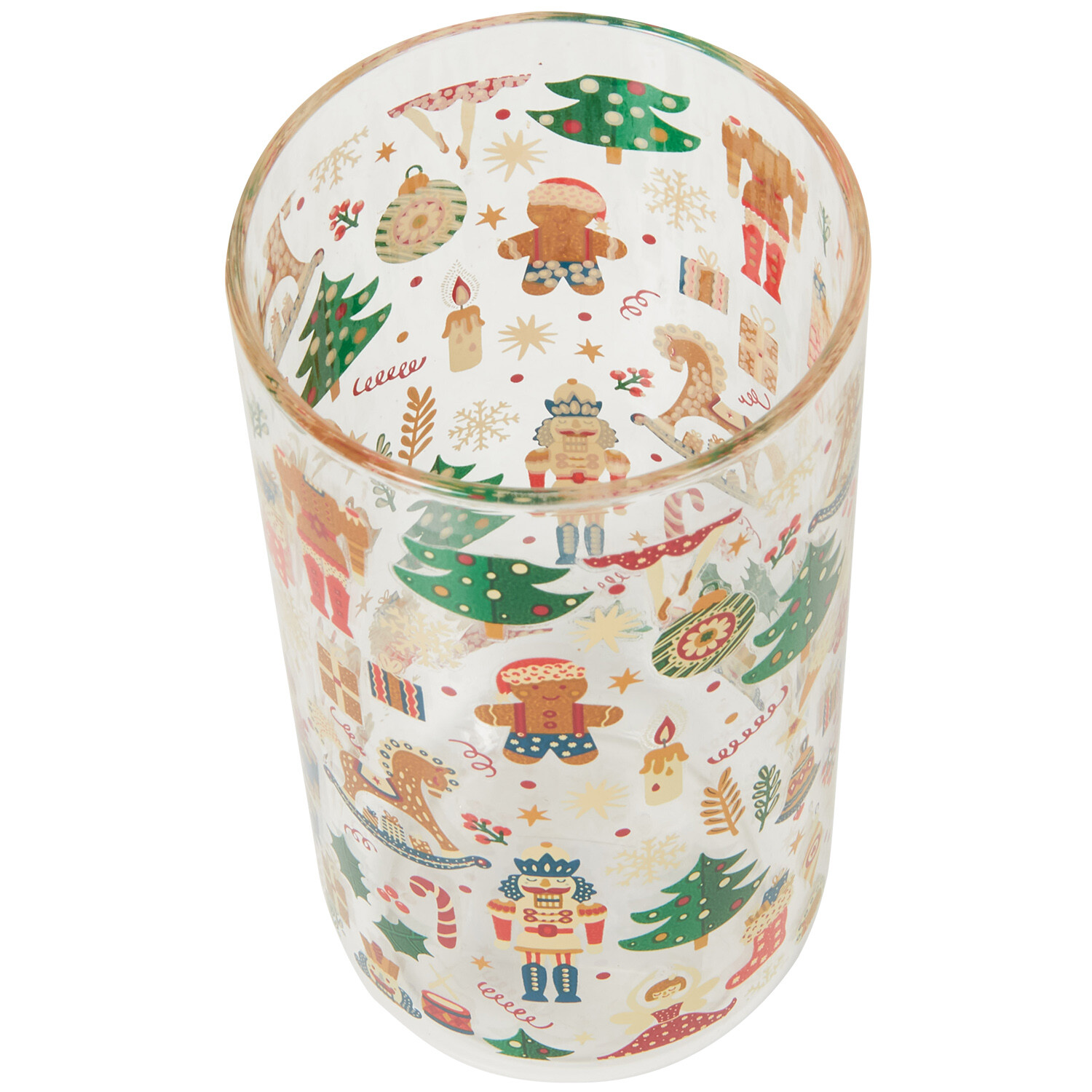Xmas Drinking Jar with Bamboo Lid 550ml Image 4