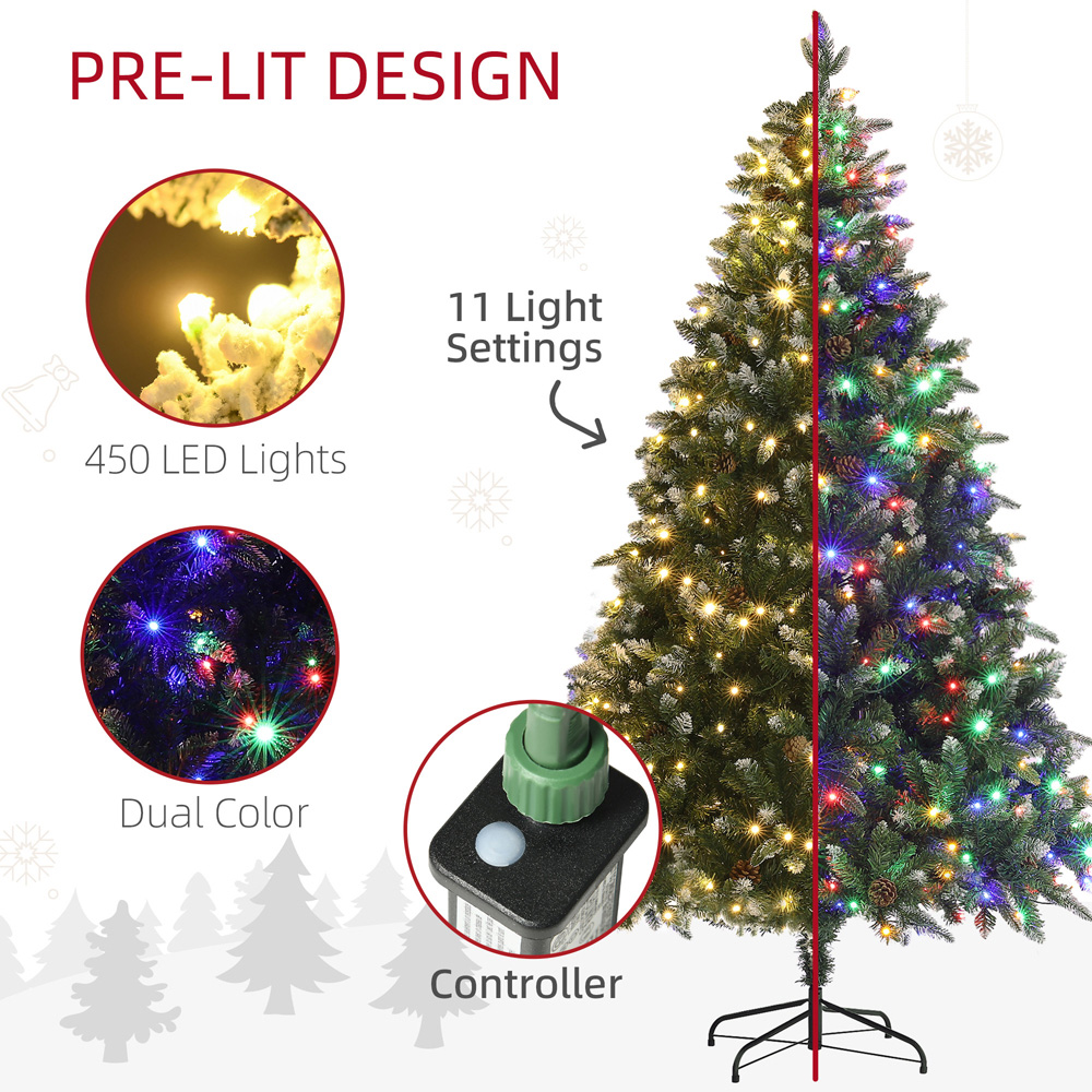 Everglow Pre-Lit Artificial Christmas Tree with Remote 7ft Image 5