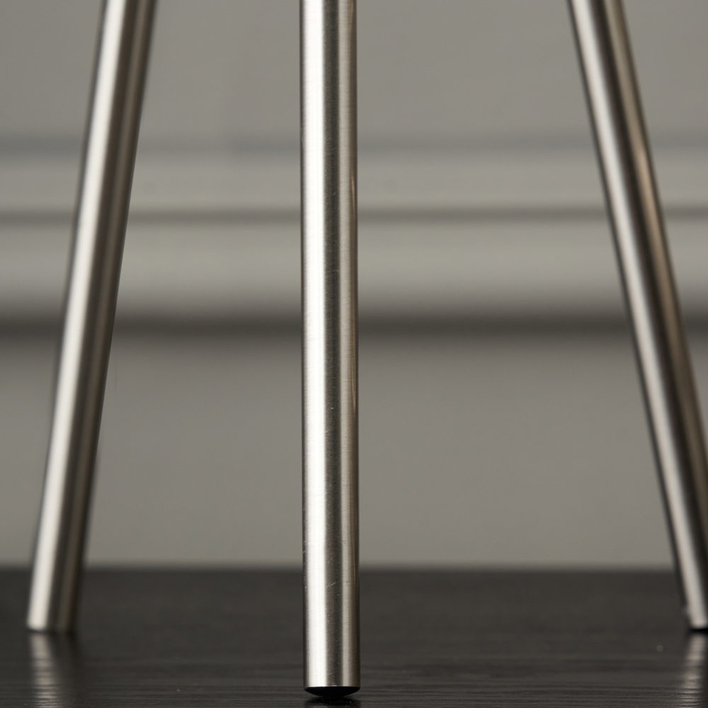 Pacific Lifestyle Houston Brushed Silver Metal Tripod Table Lamp Image 4