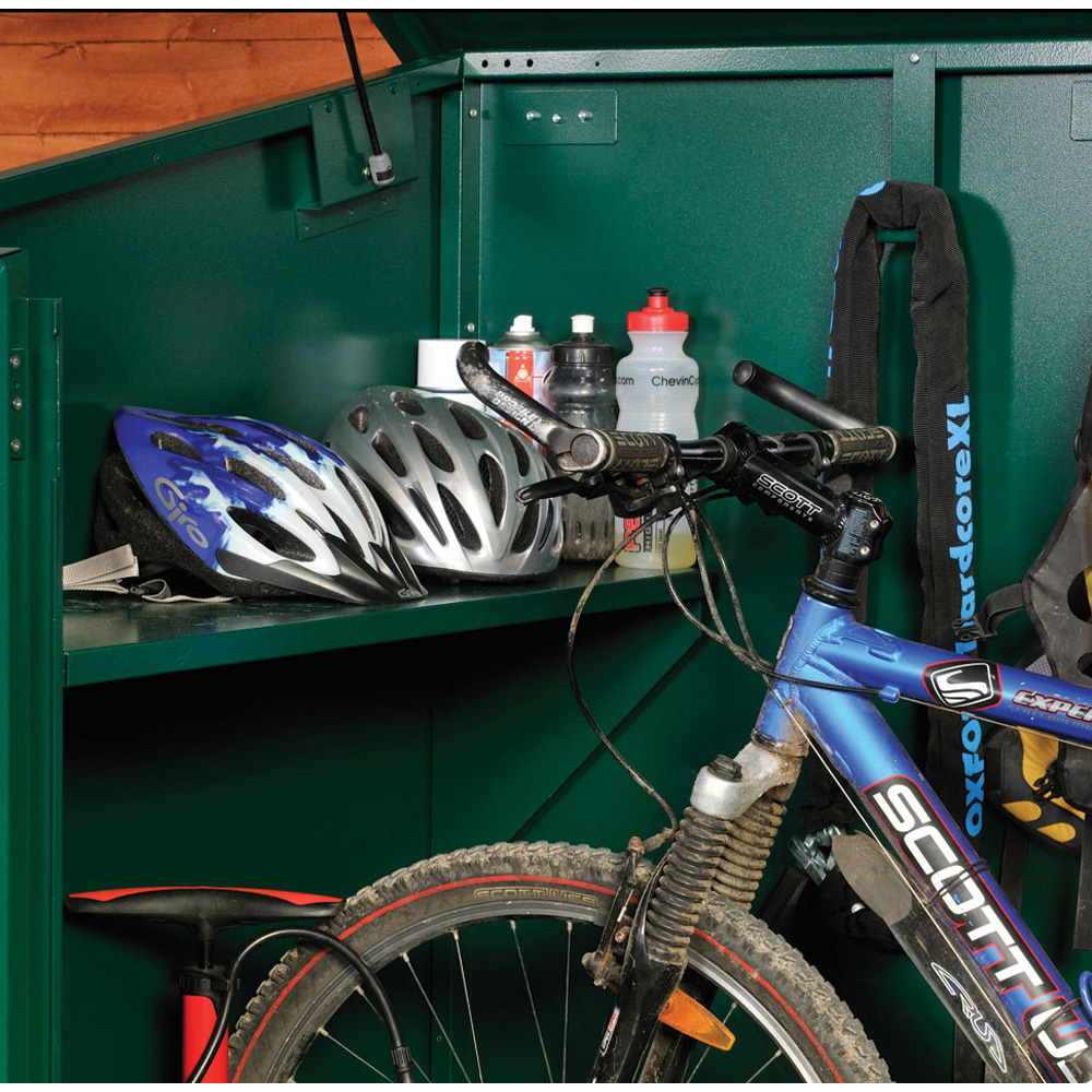 Asgard Access 7 x 4ft Double Door Green Bike Storage Shed Image 6