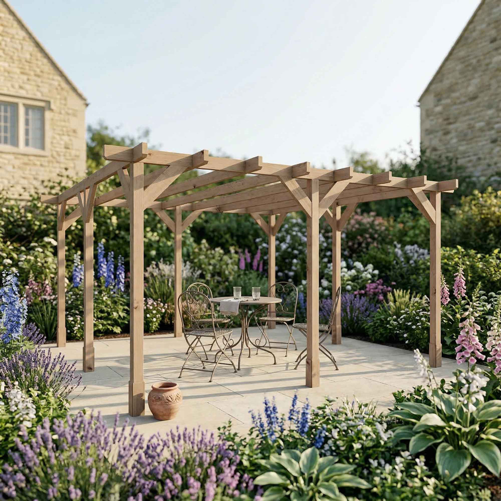Mercia 4 x 4m Traditional Pergola Image 6