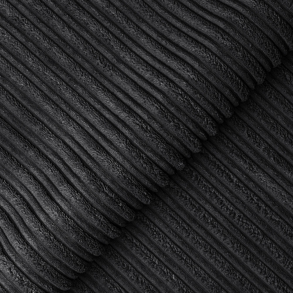 Luxor 4 Seater Black Jumbo Cord Scatter Back Sofa Suite Image 3