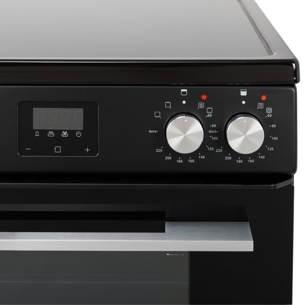 Willow Appliances WDOC60TBL Black 31L and 68L Double Oven Electric Cooker with 4 Ceramic Hob Image 6