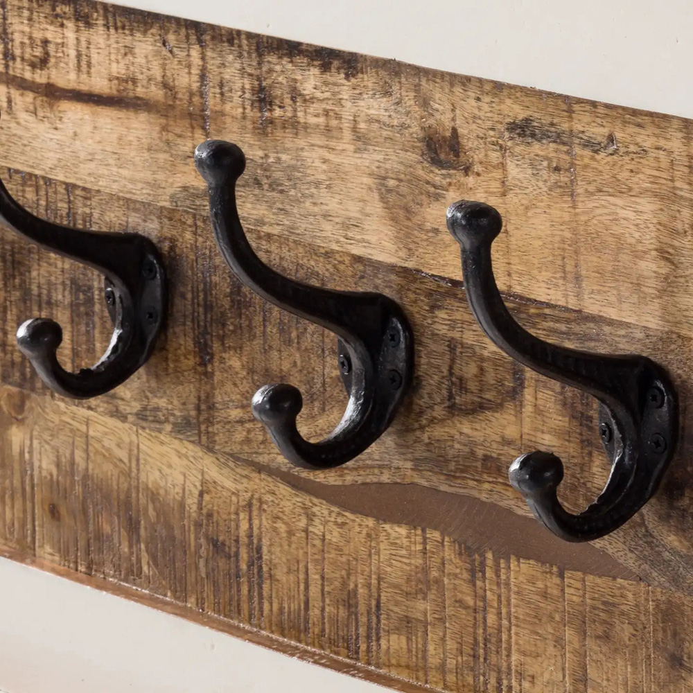 Brooklyn Alfie Wood Hook Coat Hanging Unit Image 8