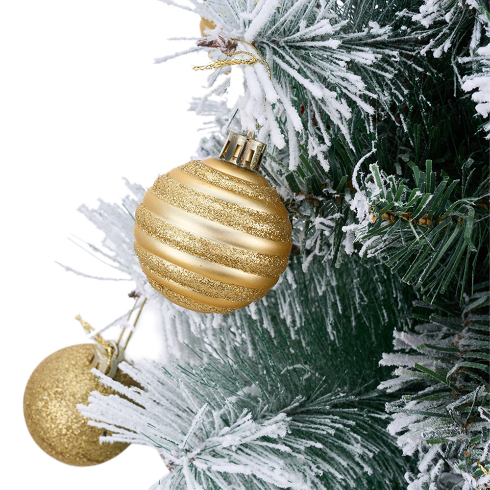 Living and Home Pre-Lit Artificial Christmas Tree with Berries and Baubles 2.2ft 2 Pack Image 4