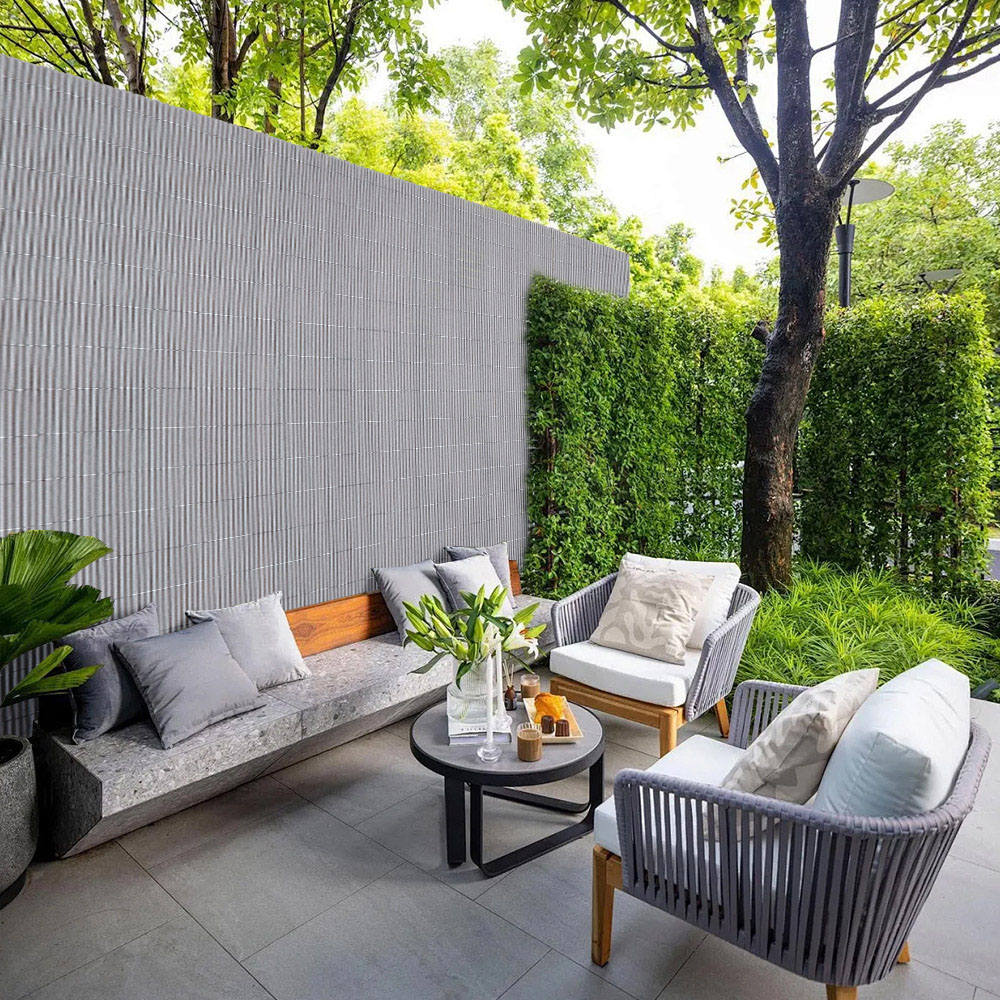 Living and Home 5.9 x 9.8ft Light Grey Waterproof UV-Resistant Privacy Fence Image 5