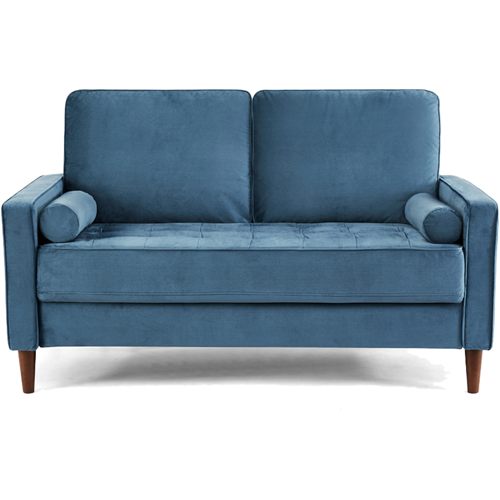 Home Detail Edward 2 Seater Blue Velvet Sofa Image 3