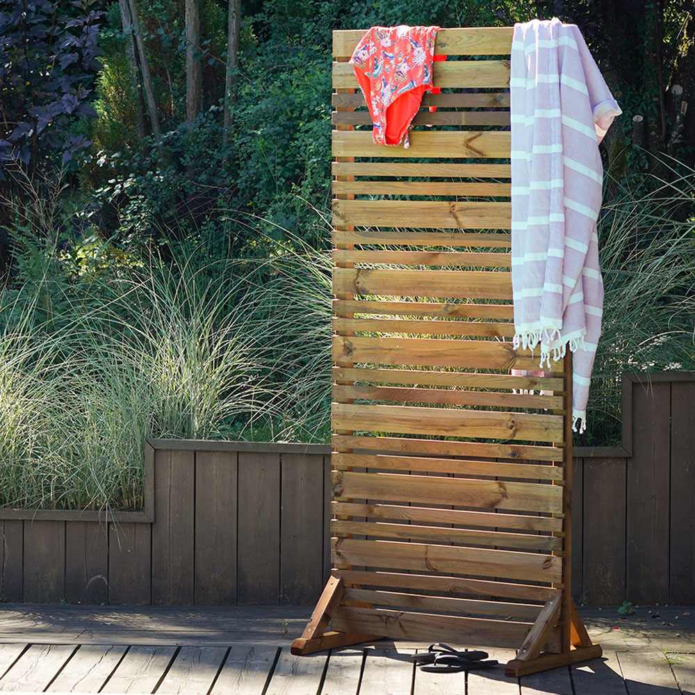 Cerland Lign Z Outdoor Wooden Privacy Screen 184 x 80cm Image 6