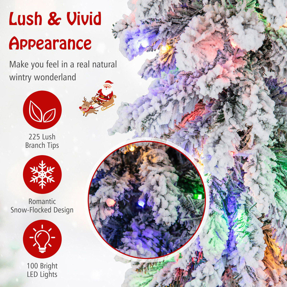 Costway Pre Lit Slim Pencil LED Artificial Christmas Tree 4ft Image 5