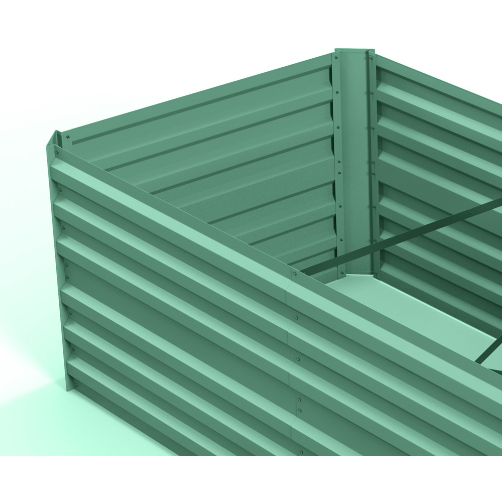 Outsunny Galvanised Steel Light Green Outdoor Raised Bed with Reinforced Rod 59 x 180 x 90cm Image 5