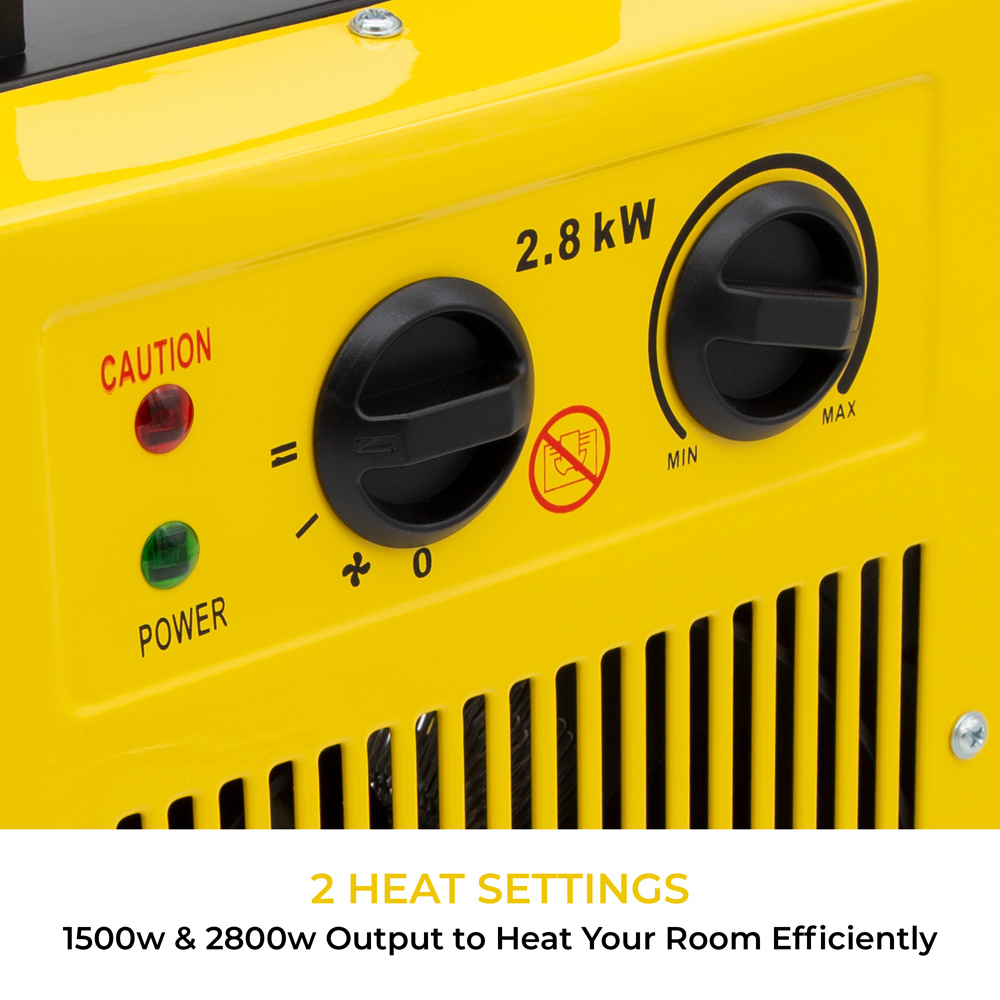 Benross Yellow Industrial Fan Heater 2800W Image 3