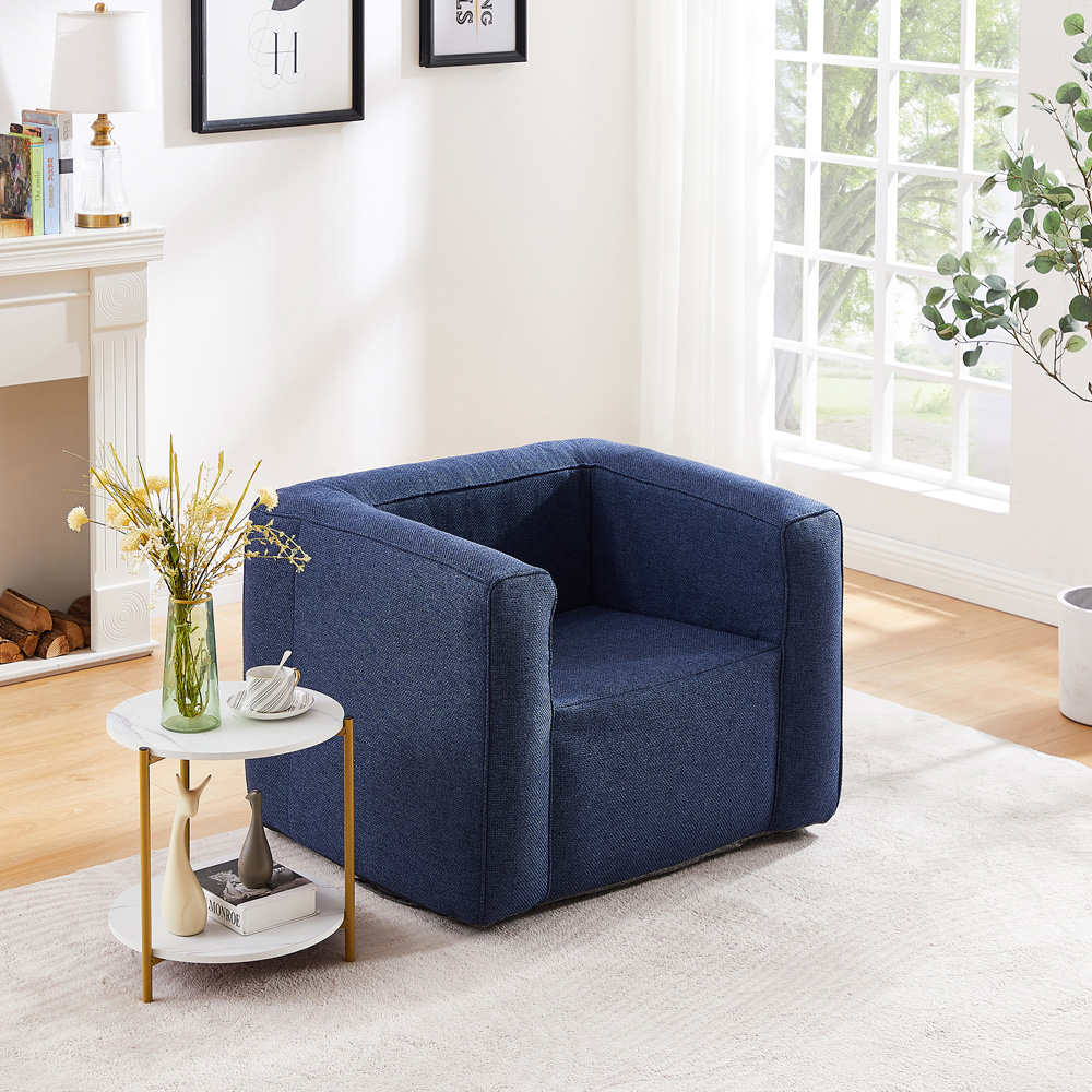 Wave Spas 4 Seater Navy Inflatable Flocked Sofa and Chair Set Image 3