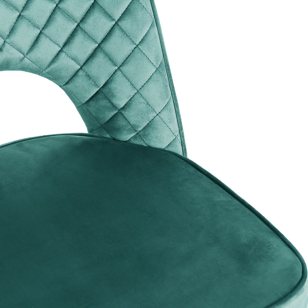 Metis Set of 2 Green Velvet Dining Chair Image 7