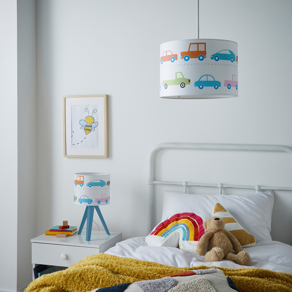 Glow Easyfit White Cars Lamp Shade Image 6