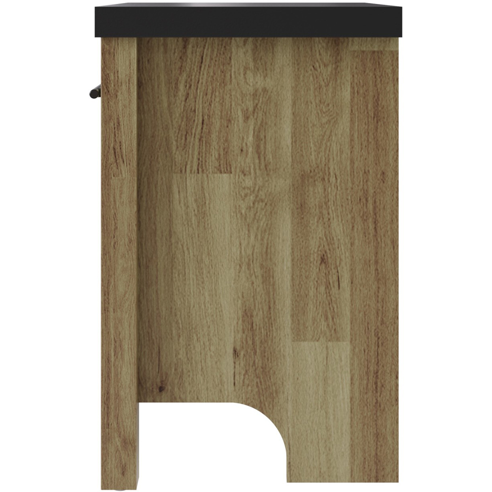 GFW Cascina Single Drawer Single Shelf Oak Bedside Table Image 4