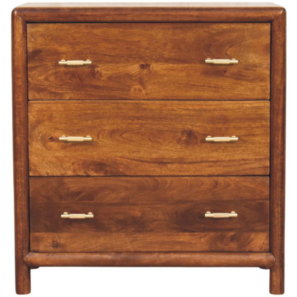 Artisan Furniture Regency Dark Brown 3 Drawer Solid Wood Chest of Drawers Image 2