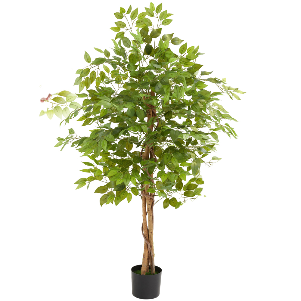 tectake Artificial Ficus Tree in Pot 160cm Image 1