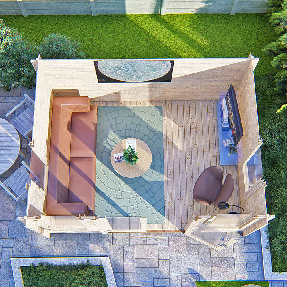 Shire Clockhouse 10 x 12ft Double Door Log Cabin Image 4