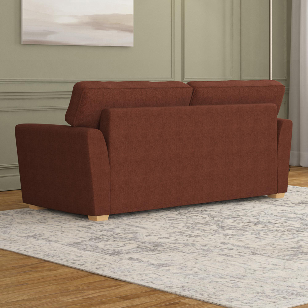 Wendleberry 3 Seater Brick Venice Fixed Back Sofa Image 6