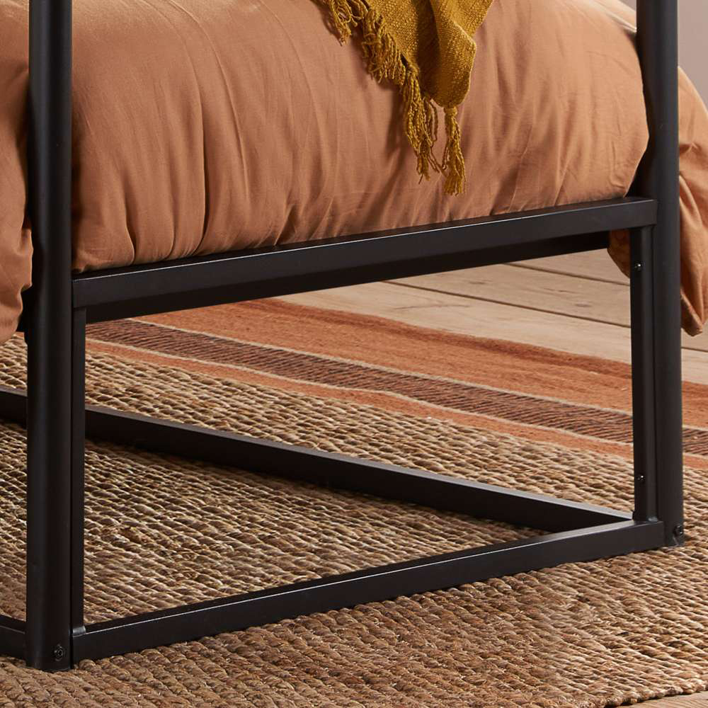 Farringdon Single Black Metal 4 Poster Bed Frame Image 7