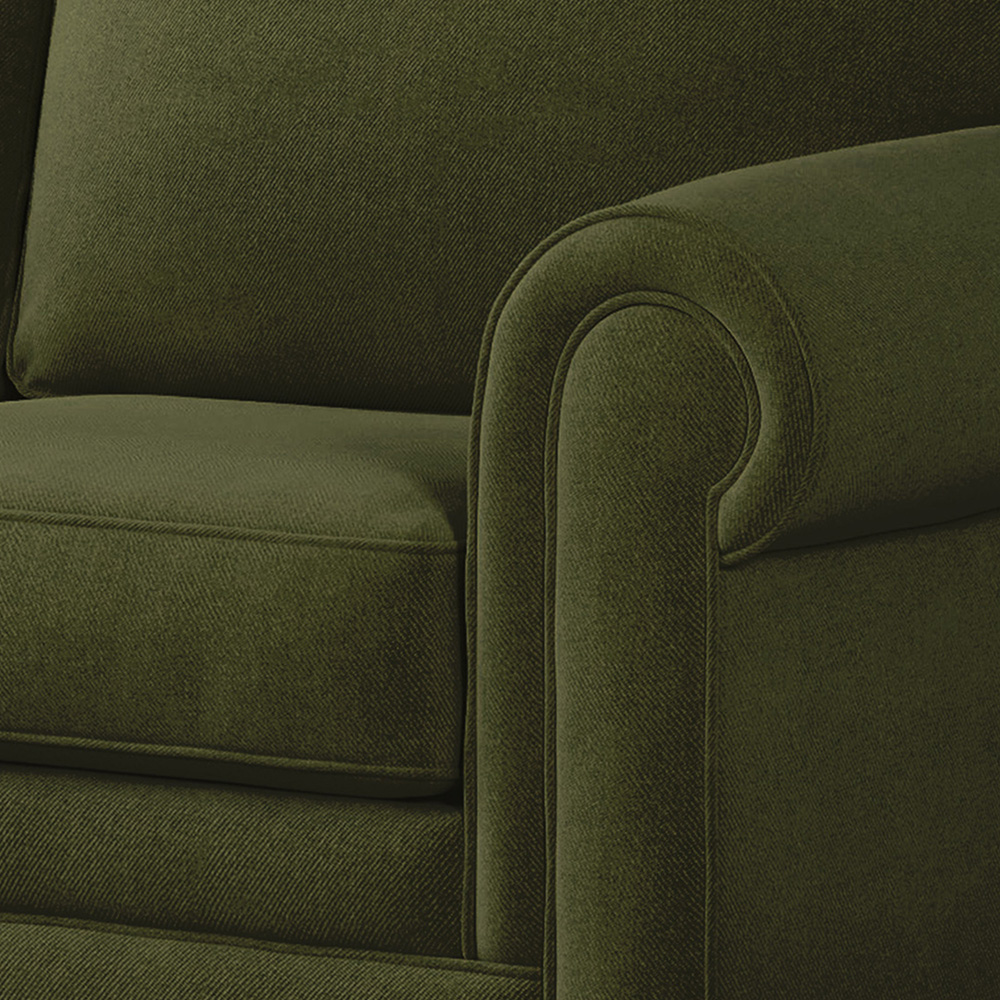 Jay-Be Heritage 2 Seater Luxe Velvet Saffron Sofa Bed with e-Pocket Mattress Image 3