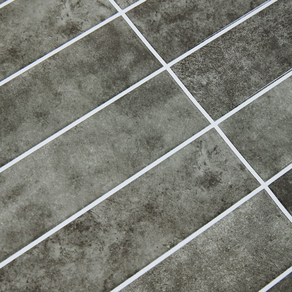 Living and Home Grey and Green Peel and Stick Wall Tile Sticker 30 x 30cm 10 Pack Image 6