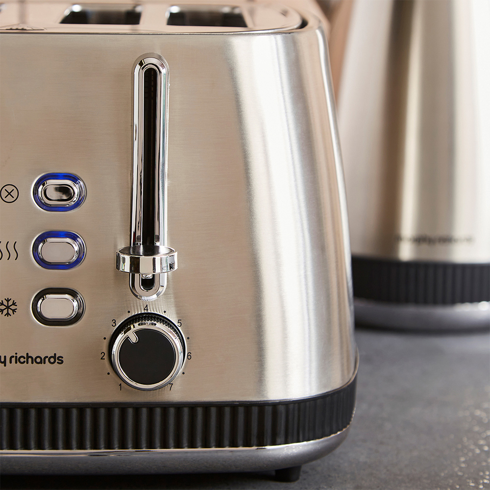 Morphy Richards Mexborough 242901 Black Trim Stainless Steel 4 Slice Toaster Image 5