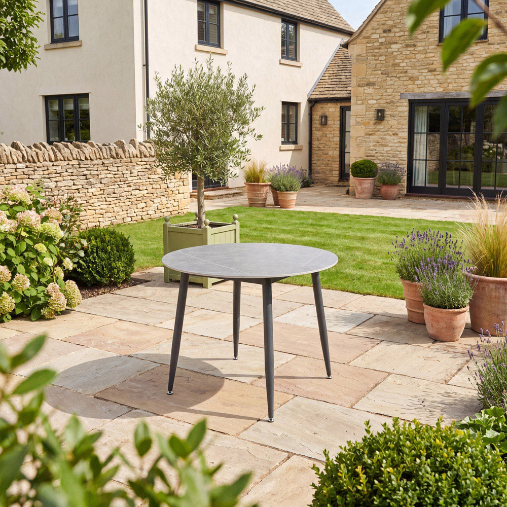 Artemis Home Westcott 4 Seater Grey Garden Dining Set Image 2