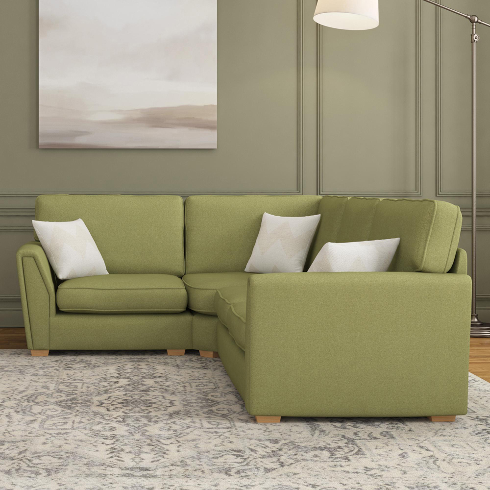 Wendleberry 3 Seater Venice Olive Fixed Back Left Hand Corner Sofa Image 5