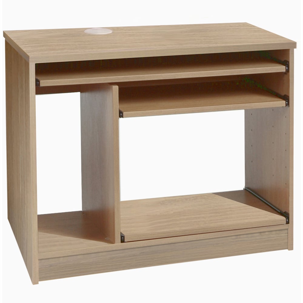 R White Cabinets Computer Desk Brown Image 2