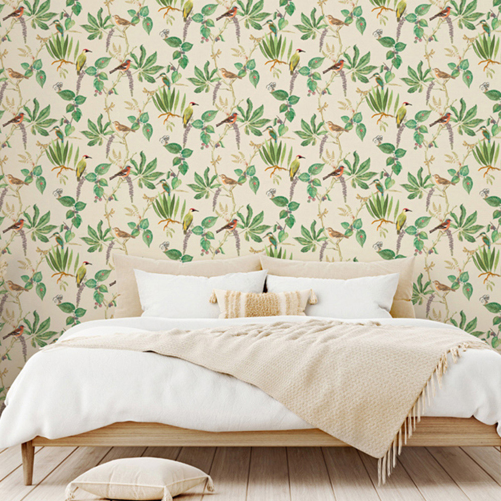 Esselle Home Hill Top Garden Cotton and Green Wallpaper Image 3