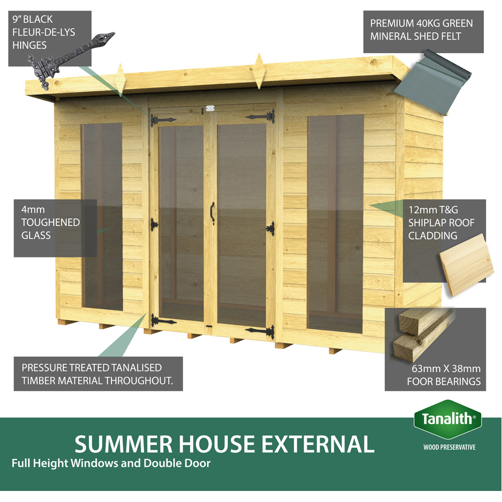 DIY Sheds 10 x 8ft Tongue and Groove Timber Apex Summerhouse Image 6
