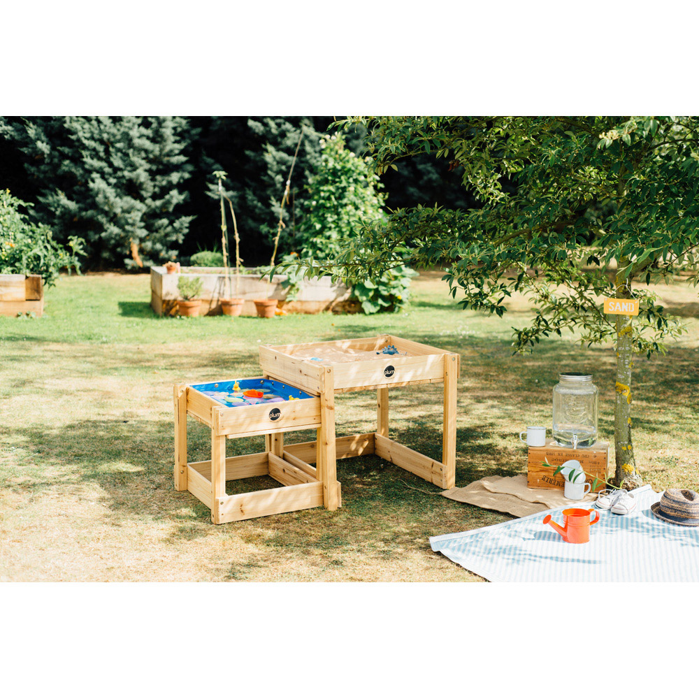 Plum Play Sandy Bay Natural Wooden Sand and Water Table Image 2
