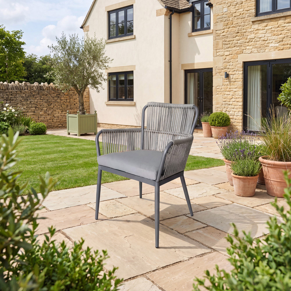 Artemis Home Westcott 6 Seater Grey Garden Dining Set Image 2