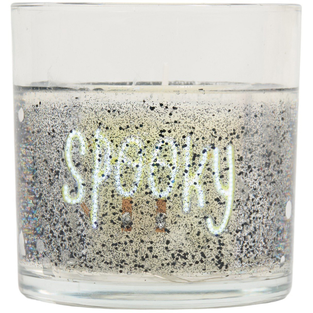 Spooky Light Up LED Scented Candle Black Image 4