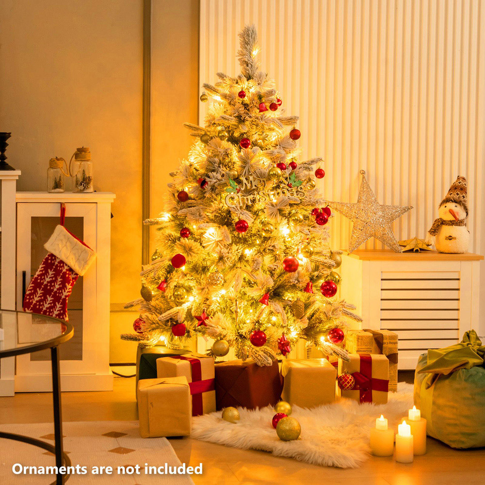 Costway Pre Lit Warm White LED Artificial Christmas Tree 4.5ft Image 3