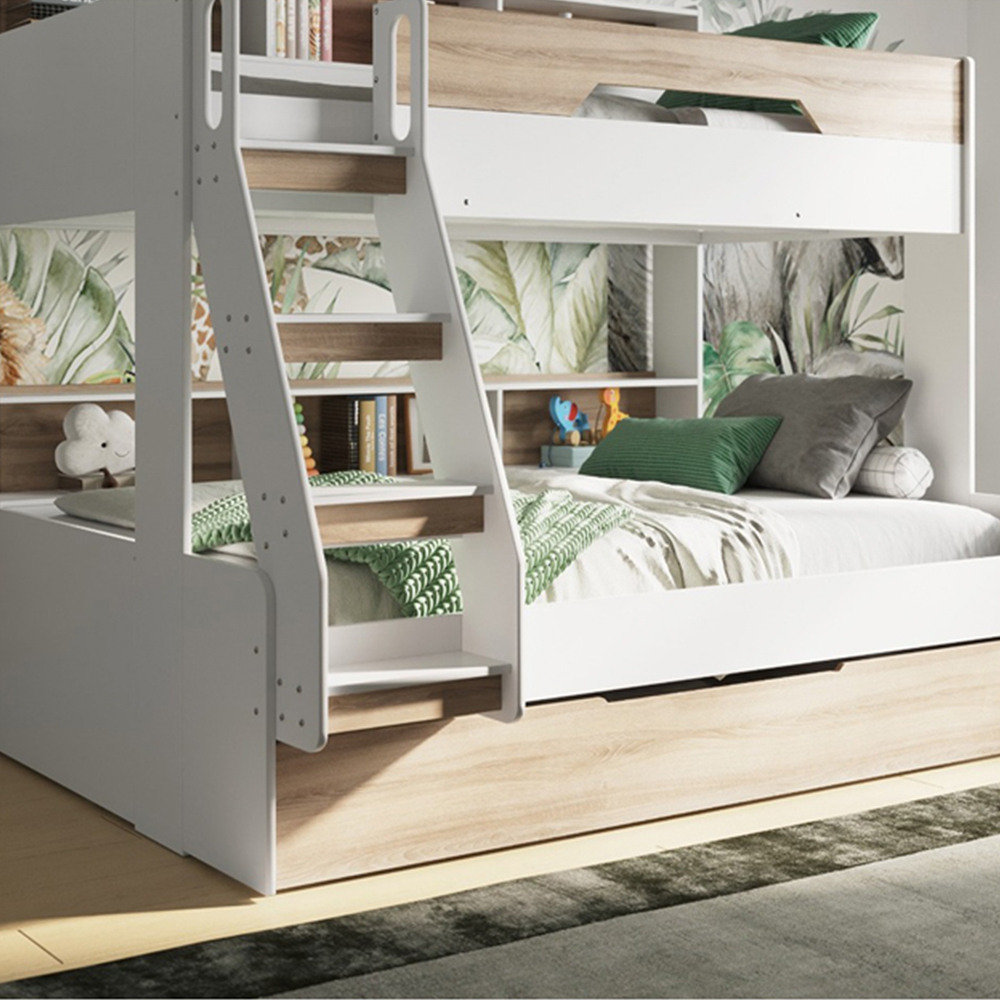 Flair Interstellar Triple Oak Bunk Bed Image 3
