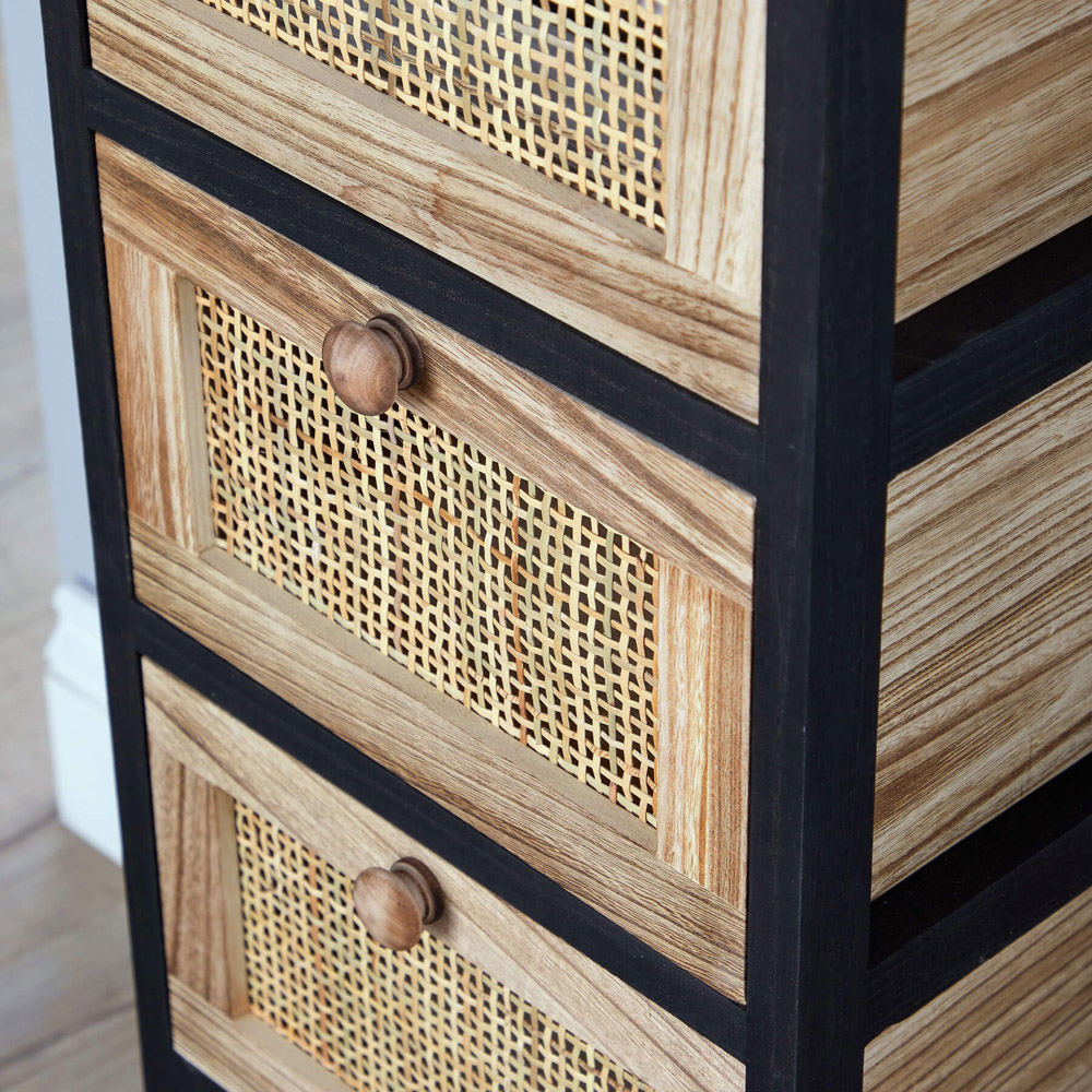 Home Source Mosina 4 Drawer Rattan Chest of Drawers Image 5