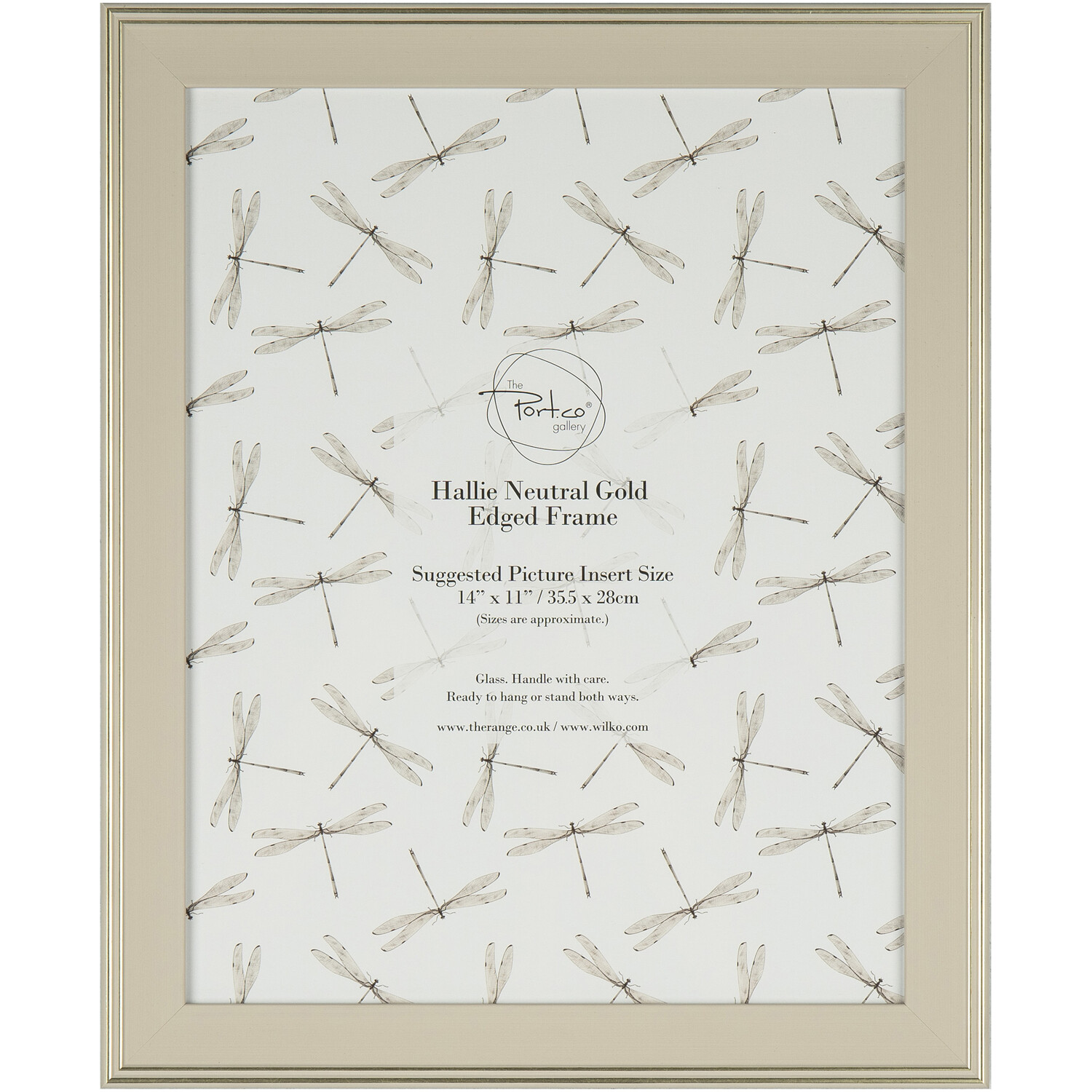 Hallie Neutral Gold Edged Frame Neutral 14 x 11in Image 2