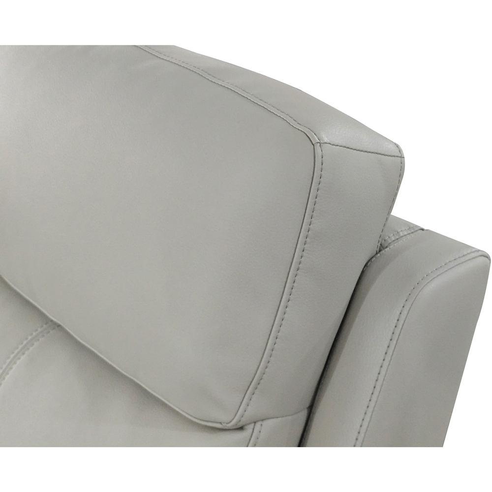 Aspire Kingsmere 5 Seater Light Grey Leather Power Recliner Sofa Set Image 5